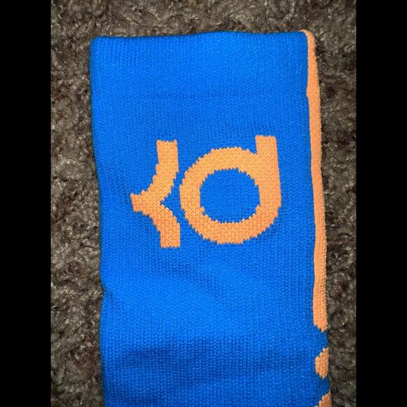 Nike HYPER ELITE KD Basketball Socks Blue/Orange SX4814 - Picture 3 of 6